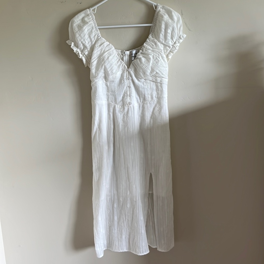 White midi dress.